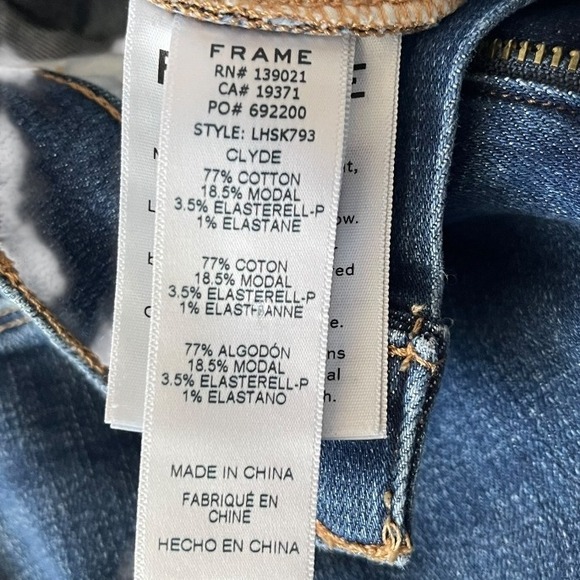 FRAME Le High Skinny Ankle Distressed Jeans in Clyde Size 27 - Picture 8 of 9